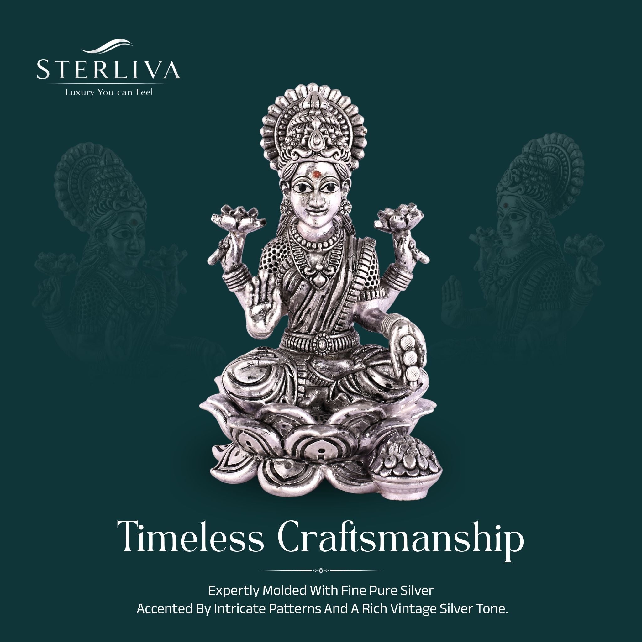 Sterliva Maa Laxmi Silver Idol
