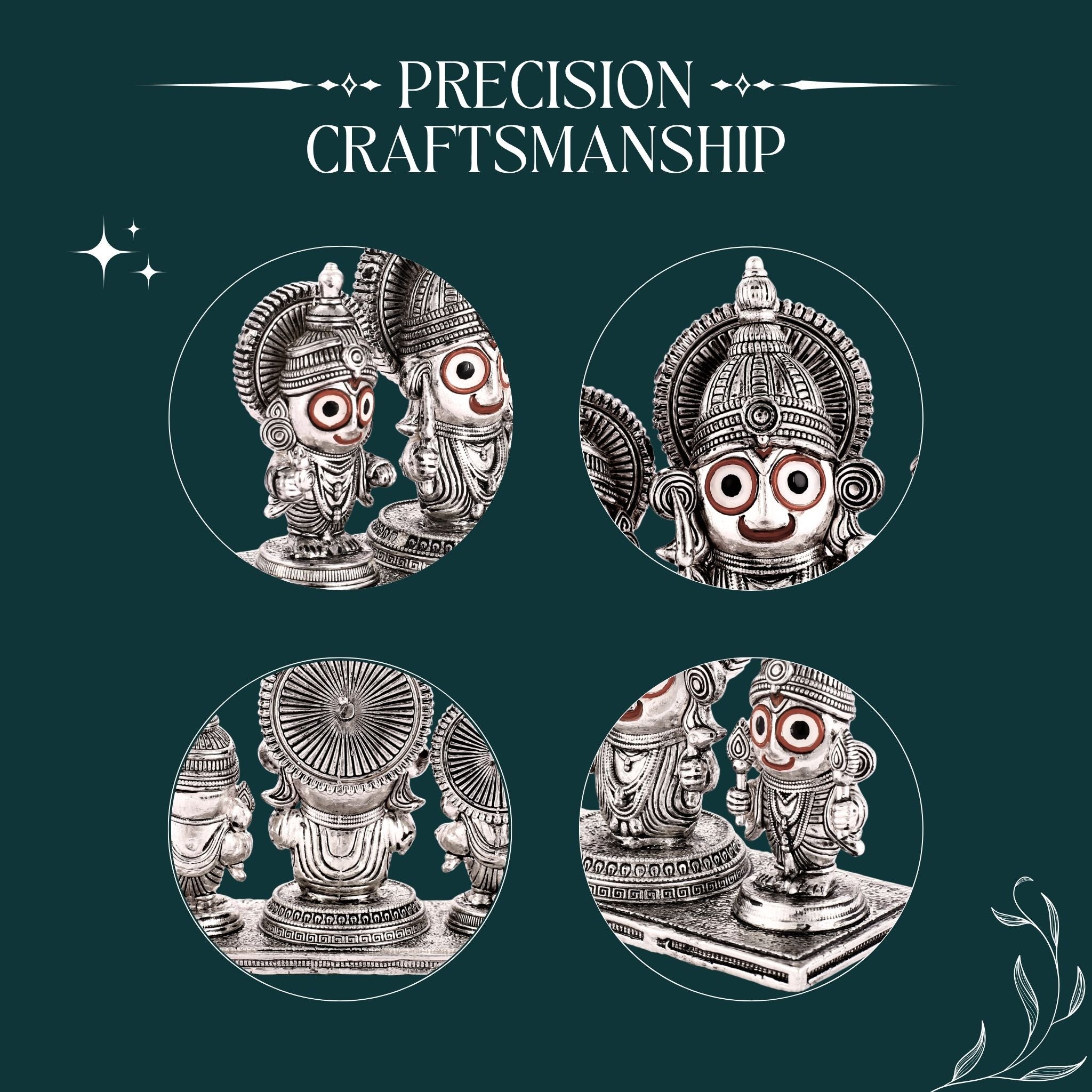 Sterliva Pure Silver Antique Oxidised Jagannath Ji Ido