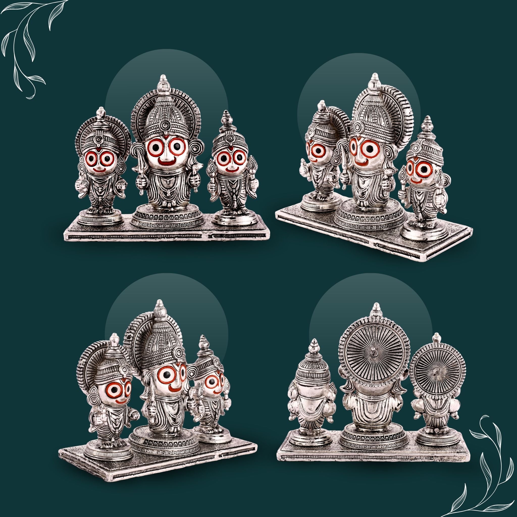Sterliva Pure Silver Antique Oxidised Jagannath Ji Ido