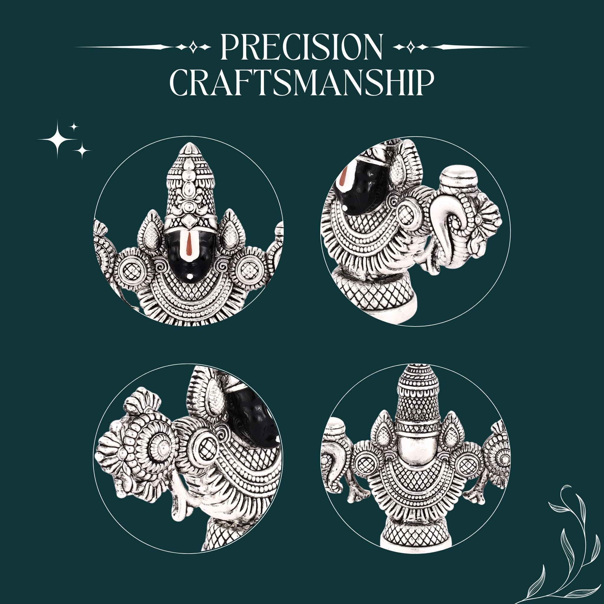 Sterliva Pure Silver Lord Balaji Idol