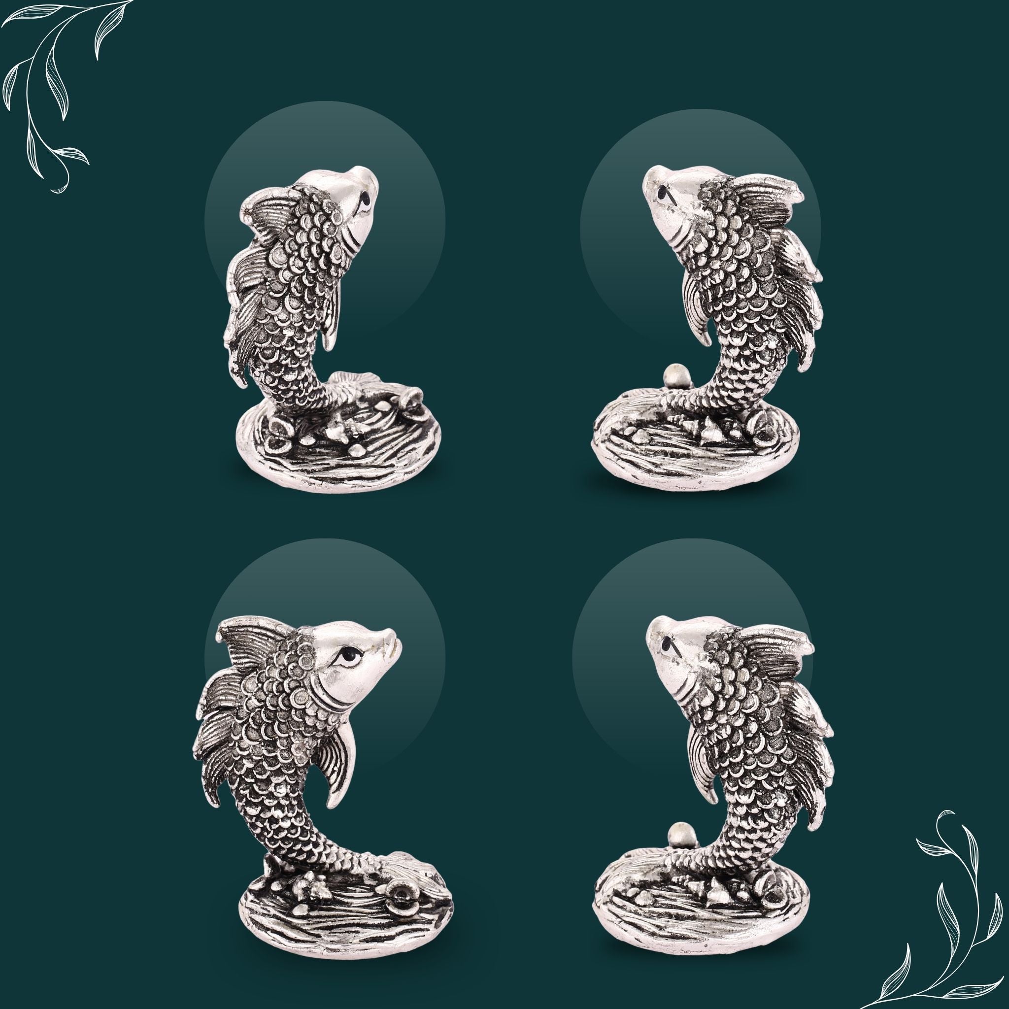 Sterliva Pure Silver Curved Fish Idol