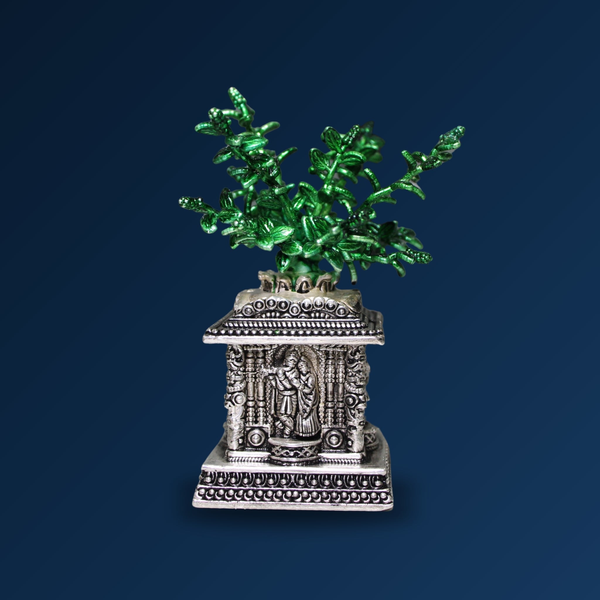 STERLIVA Pure Silver Tulsi Plant Idol