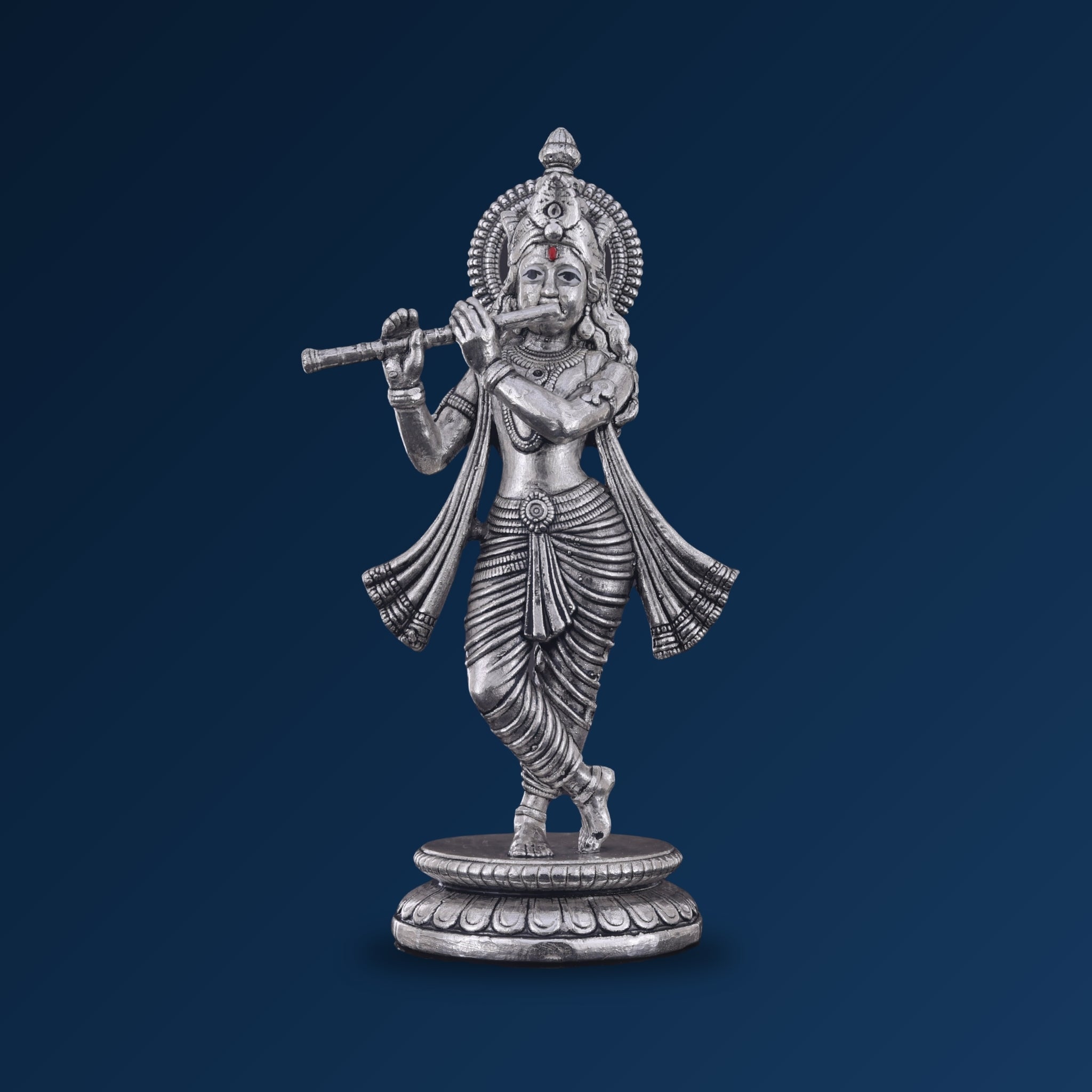 STERLIVA Pure Silver Murlidhar Krishna Idol