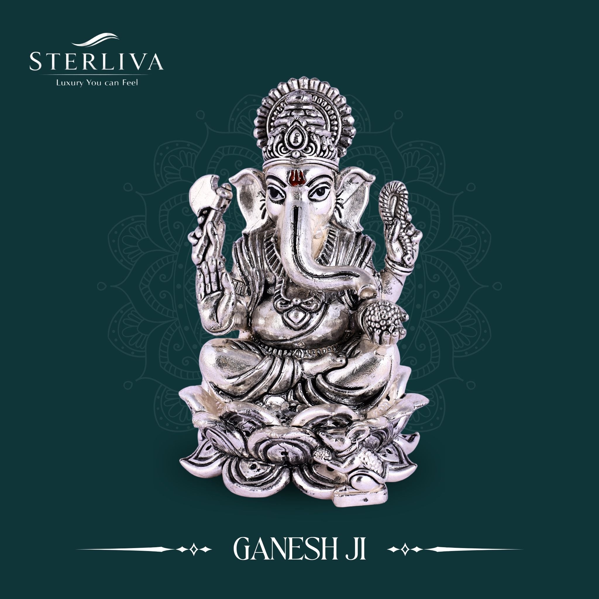 Ganesh (Table) Pure Silver Idol