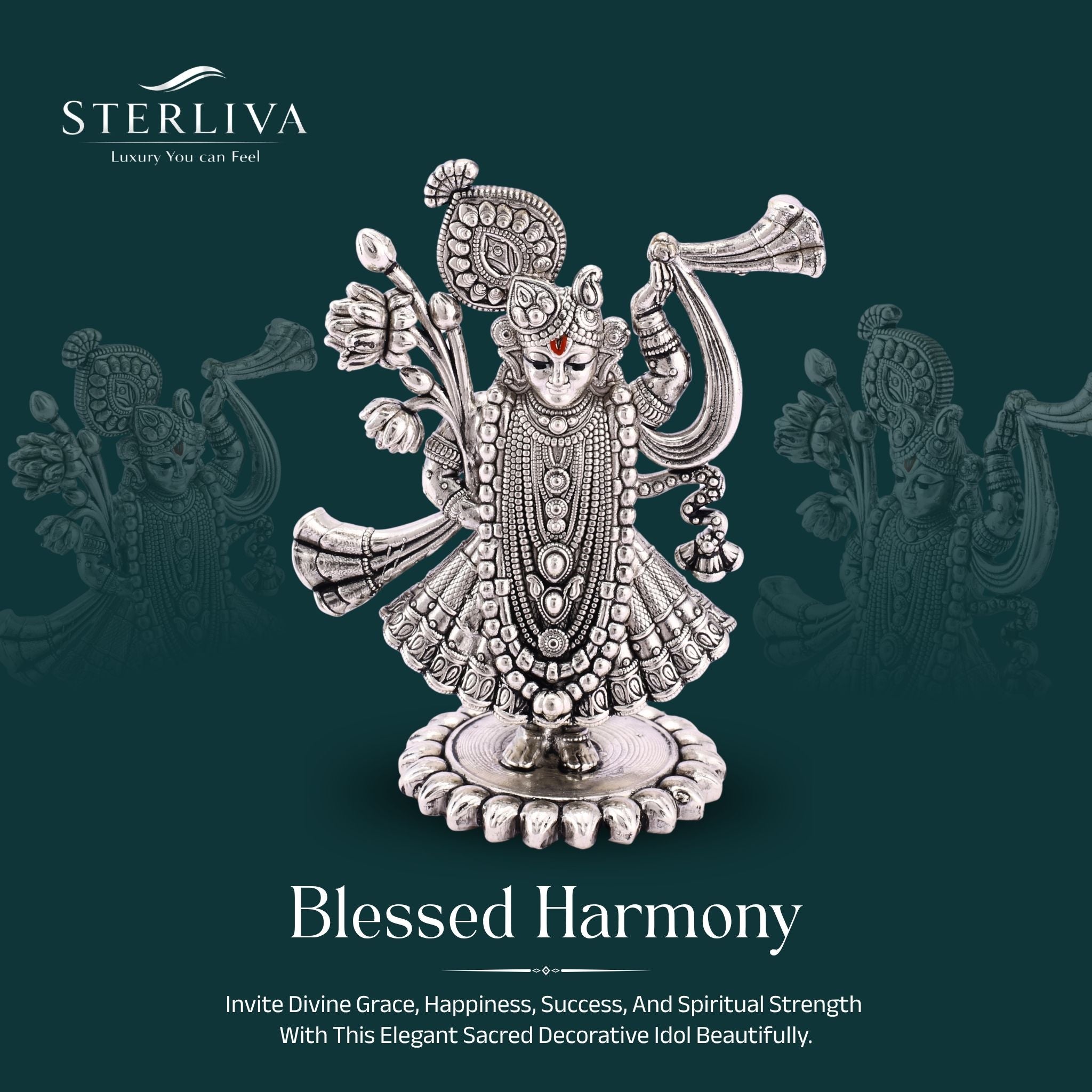 Shree Nathji Pure Silver Idol