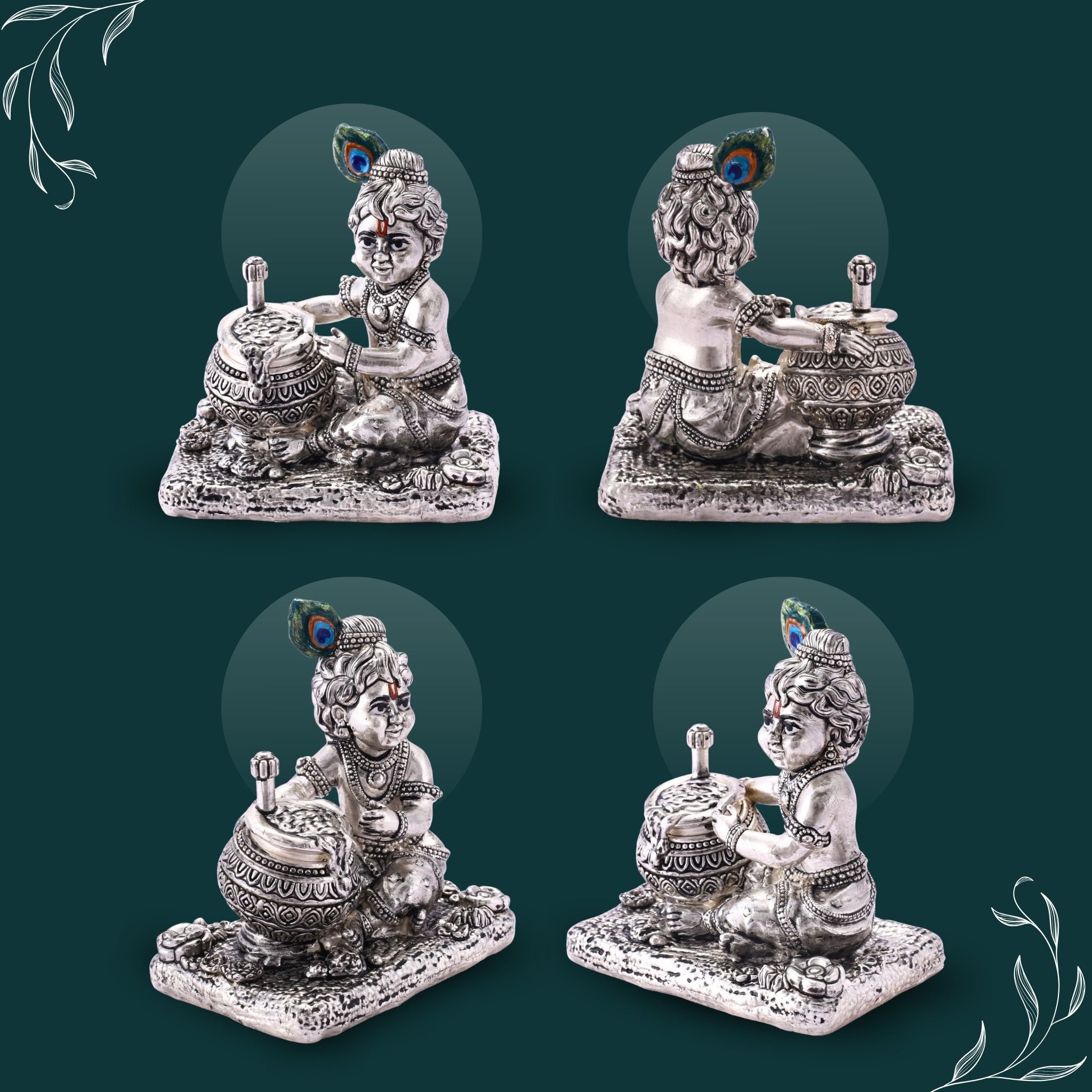 Makhhan Gopal Pure Silver Idol