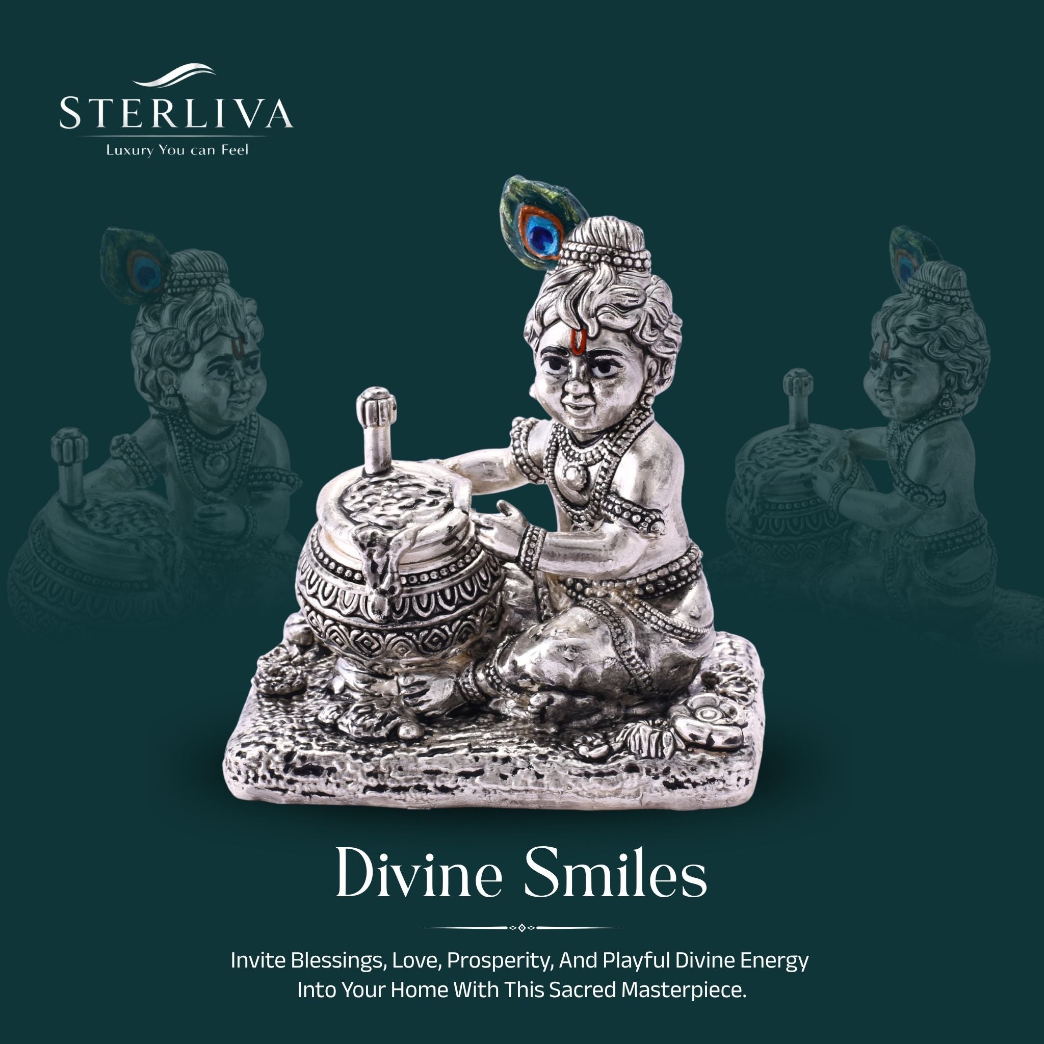 Makhhan Gopal Pure Silver Idol