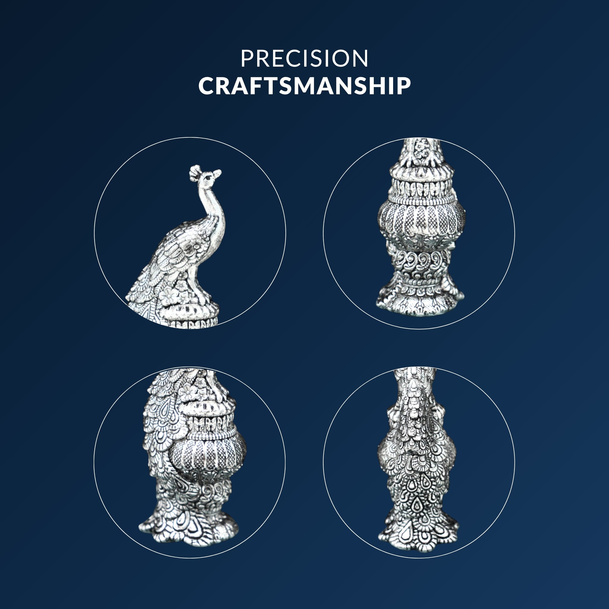 STERLIVA Pure Silver Peacock Idol