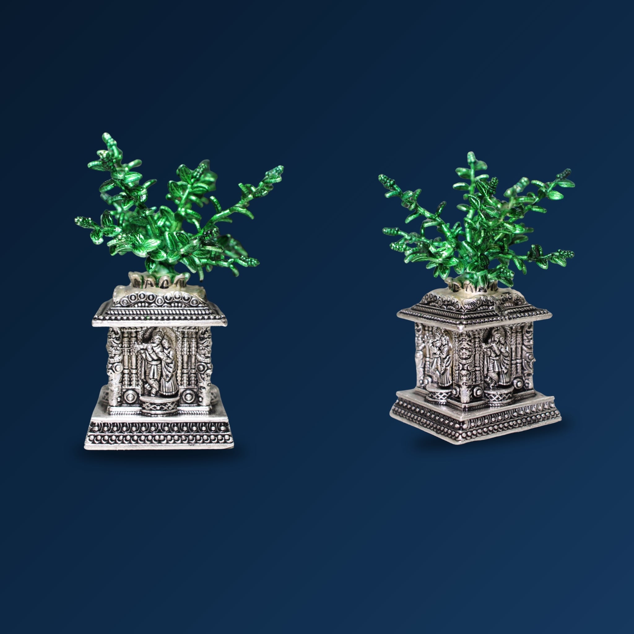 STERLIVA Pure Silver Tulsi Plant Idol