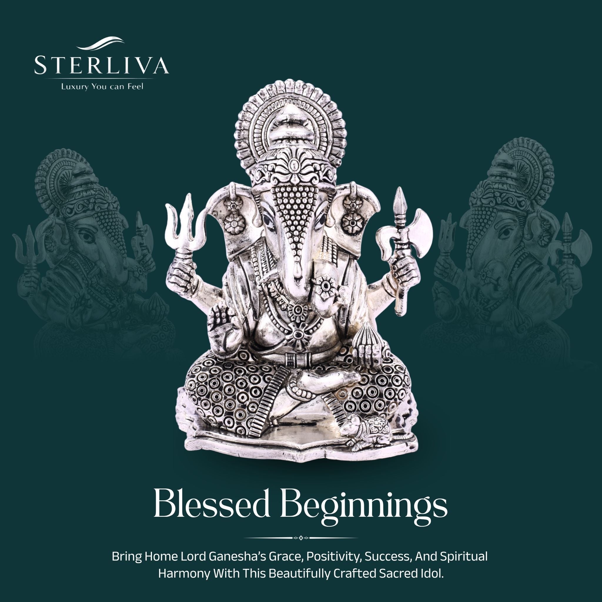 Dagdu Sheth Ganpati Pure Silver Idol
