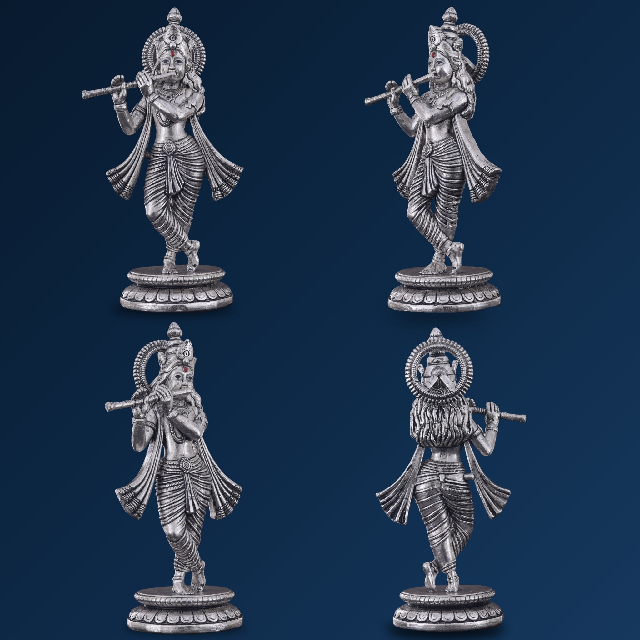 STERLIVA Pure Silver Murlidhar Krishna Idol