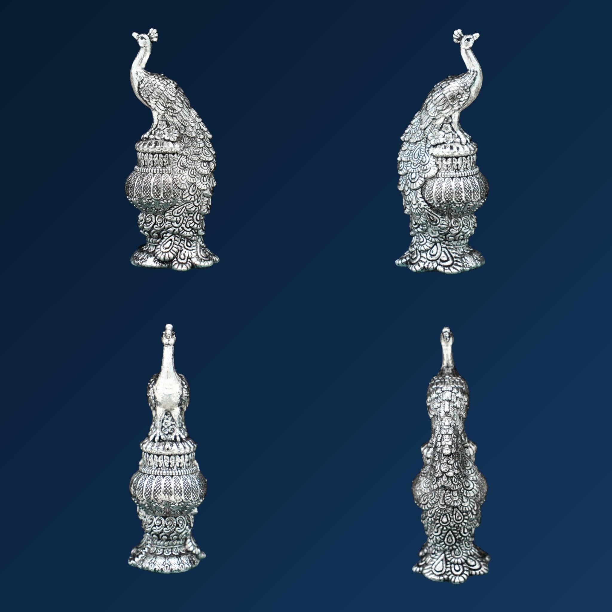 STERLIVA Pure Silver Peacock Idol