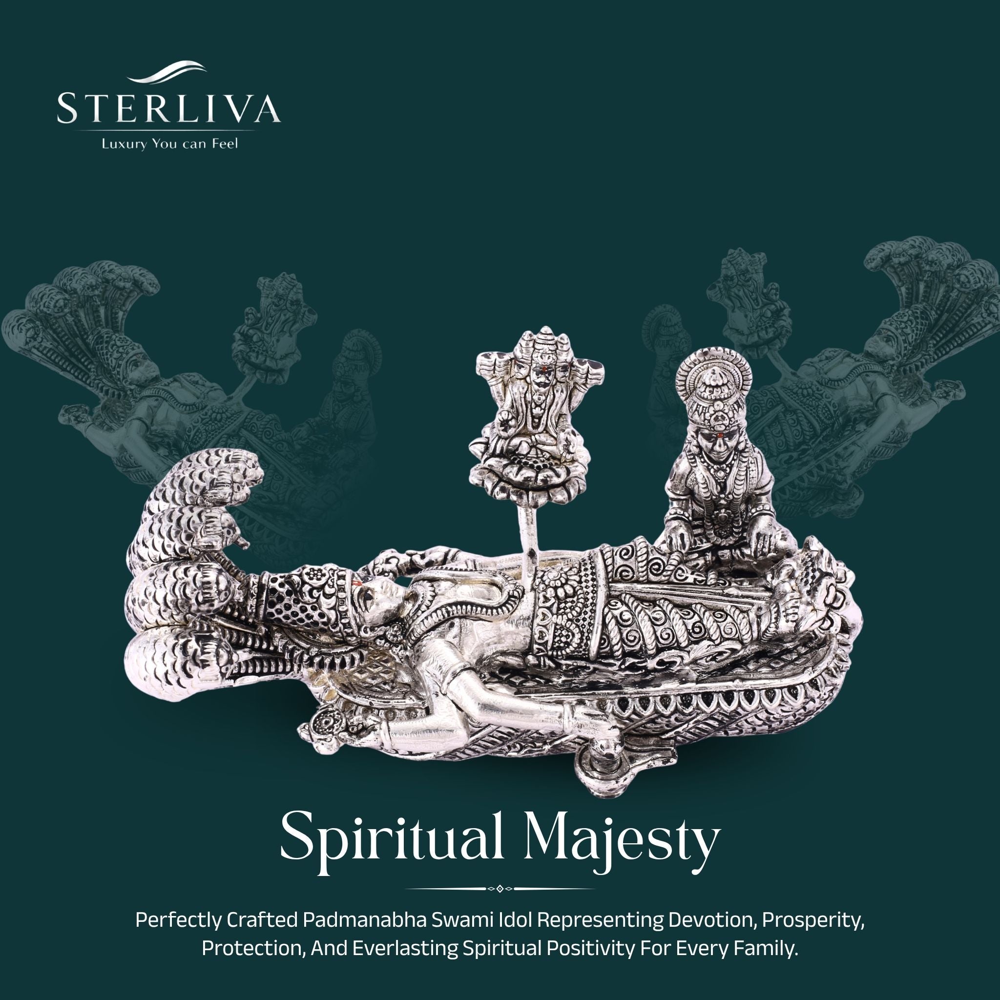 Padmanabham Swami Pure Silver Idol