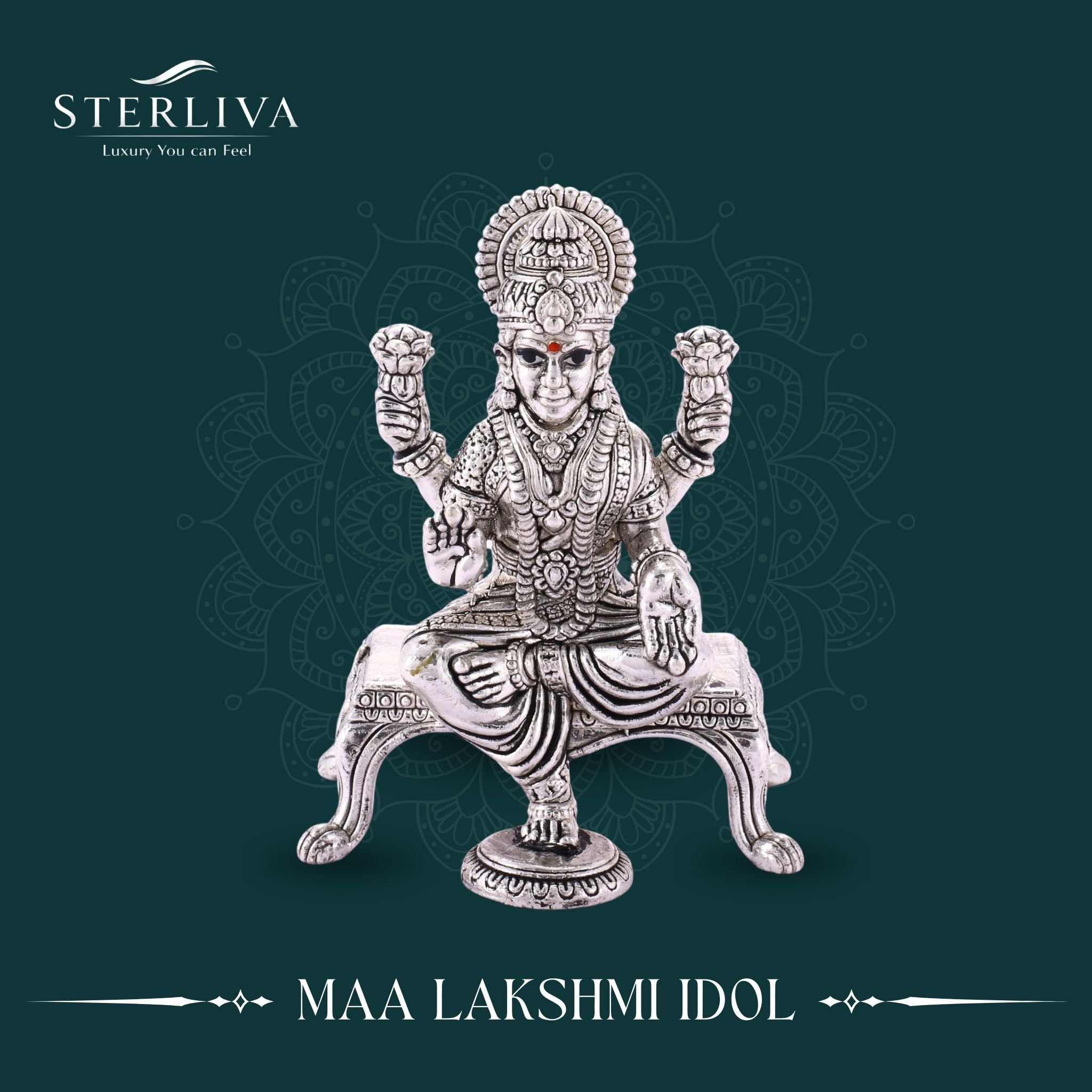 Maa Laxmi (Table) Pure Silver Idol