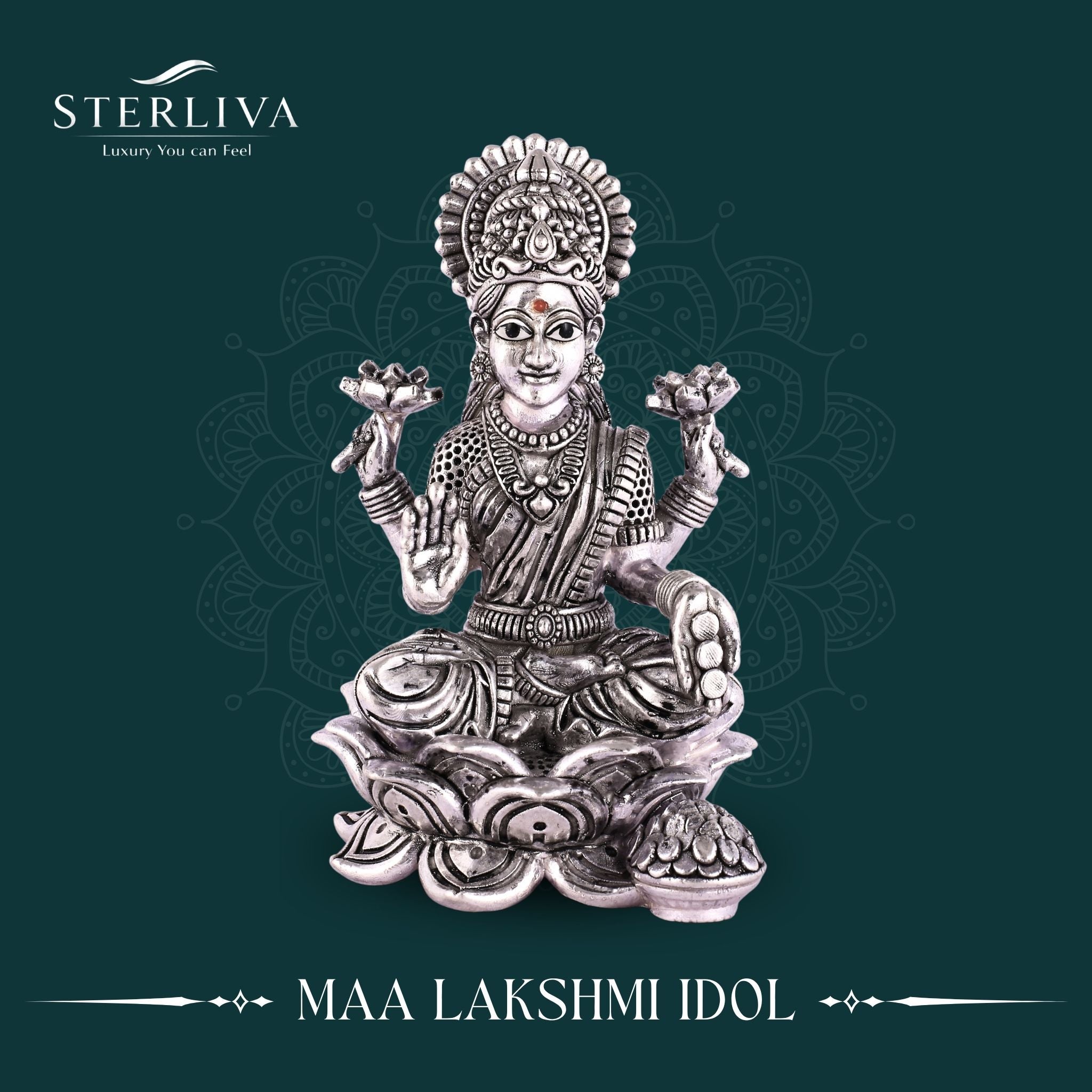 Sterliva Maa Laxmi Silver Idol