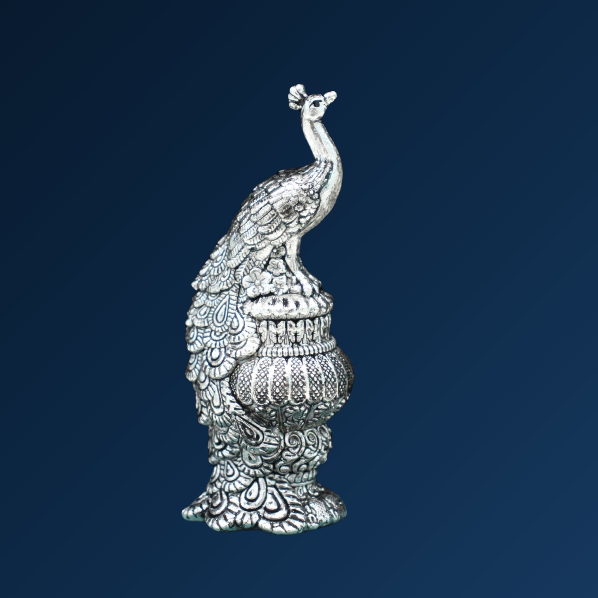 STERLIVA Pure Silver Peacock Idol